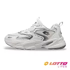 【LOTTO 義大利】女 潮流經典老爹鞋- 23cm 白/銀