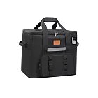 【野一夏】40L大容量三層厚料保溫保冷袋-附開瓶器 野餐保溫袋 保冰保鮮袋 戶外冷藏袋 野餐冰桶 -黑色