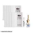 LACOSTE 經典純白香水(1.2ml)x10-兩款可選(淡香水/淡香精)贈可愛香氛擴香掛飾-公司貨 淡香精