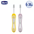 Chicco 幼兒牙刷6-36個月(2入組) 丁香紫/芥末黃