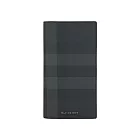 BURBERRY Vintage 格紋對開多卡長夾 (炭灰色)