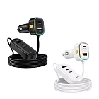 VOORCA K5 45W車用5孔快充 延長充電器 黑