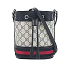 GUCCI GG Supreme Ophidia 水桶斜背包(Mini) (黑藍色)