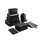 【野一夏】超值衣物分類收納袋8件組 化妝包 防塵袋 整理袋 衣服收納 鞋袋 洗漱包 束口袋 -黑色