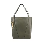 Chloe Spin粒面牛皮中號托特包-  墨綠