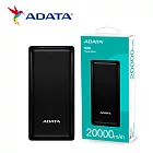 ADATA 威剛 C20 20000mAh 15W 3孔輸出 Type-C雙向快充 行動電源 (2色可選) 有WH標示 黑色
