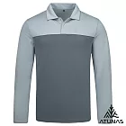 【ATUNAS 歐都納】男款循環長袖排汗POLO衫/大尺碼A6PS2564MC- M 深灰