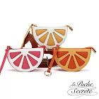 La Poche Secrete 真皮白色柳丁鑰匙包零錢包- 橘色