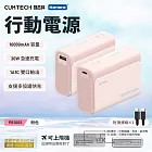 CUKTECH 酷態科 30W PD QC Type-C 雙向快充10000mAh行動電源 移動電源 PB100S 充電寶 多設備同時充 粉色