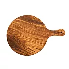 Arte in olivo 橄欖木圓形帶把手砧板 40x30cm 披薩盤 木盤 托盤 木砧板 切菜板