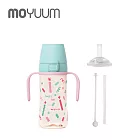 MOYUUM 韓國 PPSU 彈蓋 吸管學飲水杯 270ml - 派對系列-薄荷綠