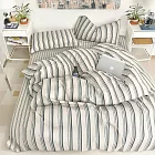 《DUYAN 竹漾》台灣製 精梳純棉單人床包被套三件組 / 霧綠晨光