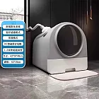 新風防臭貓砂盆 排臭全封闭式猫砂盆 智能通风排臭 防水防外溅猫砂盆 【標準版】/灰色大號42*50*48cm