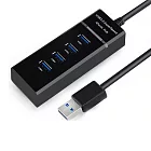 USB3.0 HUB 4Port一對四埠高速集線器(KU303) 黑色