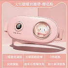 可愛造型數顯暖宮腰帶(按摩暖腹腰帶/暖宮帶/姨媽神器/熱敷/暖宮/經痛舒緩) 浪漫櫻花粉