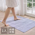GOLDEN-TIME-印度棉100%純棉地墊/灰藍色(50x75cm)1入