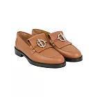 HERMES Impact 銀色馬銜造型樂福鞋36.5_展示品 (金棕色)