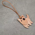 Be Two 手工皮件 ∣ 包包吊飾  原皮色牛頭㹴