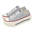 Converse 厚底帆布鞋 All Star Lift Double Stack 男女鞋 灰紅 增高 A16065C 23cm GREY/RED