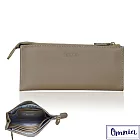 【OMNIA】6卡1照浪漫風情單拉鍊牛皮長夾5103- 可可色