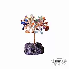 【拾財拾美】七彩祝富水晶招財樹/開運水晶樹_3款任選 七彩紫晶座