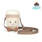 英國 JELLYCAT 斜背包 拿鐵咖啡 Amuseables Perkle Coffee Shoulder Bag