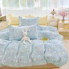 《DUYAN 竹漾》台灣製 精梳純棉雙人床包三件組 / 汪汪海洋