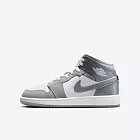Nike Air Jordan 1 Mid SE GS [HF3193-100] 大童 運動休閒鞋 漆皮 AJ1 灰白 23 灰/白