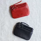 Kissora Tokyo｜日本職人手工 軟質牛皮三層零錢卡片夾 深藍色