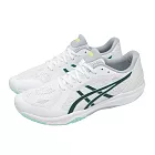 Asics 亞瑟士 桌球鞋 Dynafeather 男女鞋 白 綠 室內運動鞋 緩震 1073A064102 24cm WHITE/DARK NEPTUNE