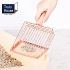【Truly House】二合一不鏽鋼貓砂鏟 木柄限定 大面積PRO 砂鏟 貓鏟  玫瑰金