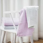 【雲御織】MIT台灣製 敏弱肌適用 菱紋 四層紗布 毛巾 薄款 吸水 紫色