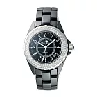 Max Max 璀璨萬花筒晶鑽陶瓷錶-黑-MAS-N321-T2