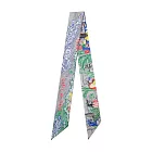 Hermes 愛馬仕 City of Light Twilly絲巾- 冰川藍/卡其色/米色