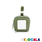 CILOCALA 亮彩尼龍防潑水可扣式零錢包 蕨草綠