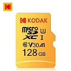 【Kodak 柯達】MicroSD (UHS-I U3/V30/A1) 高速記憶卡-128GB (黃色)