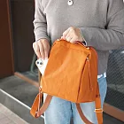 Baggy Port ｜日本手作 尼龍X皮革休閒手提/後背包 橘色
