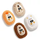 【Obeauty 奧緹】絨毛暖手寶-同暖暖包-寒流必備-快速加熱-可拆式電暖蛋禮物(四款任選KawaDenki) 卡其熊