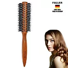 德國FALLER芙樂 FSC櫸木黑豚鬃圓珠熱塑梳 捲髮梳 54MM 吹蓬捲髮好助手