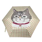 Parlor 鈴蘭堂晴雨兩用抗UV折傘 -淺綠花格紋 粽子貓先生