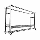 【好氣氛家居】150CM升級加厚加粗大容量移動曬衣架