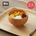 【日本霜山】日式隔熱防燙酸棗木碗-330ml-2入- 淺色