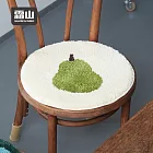【日本霜山】插畫風圓形長絨毛椅墊/防滑坐墊(直徑40cm)- 西洋梨