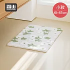 【日本霜山】插畫風防滑吸水快乾浴室踏墊-45x65cm- 白色小花