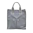 【COMET】牛津布多口袋手提包(拉鍊便當袋 媽媽包 手提包 餐袋 環保袋 便當袋 拉鍊手提袋/2502) 灰色