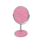 BESTHOT  棉麻小香風小立鏡 粉色