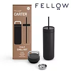 【FELLOW】592ml 禮盒組 卡特隨行真空陶瓷咖啡保溫杯 一杯二蓋 Carter Chill Set 黑