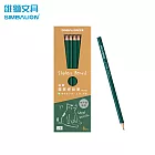 雄獅 NSP-90 霧質感鉛筆 6入 圓桿-2B 黃綠貓咪