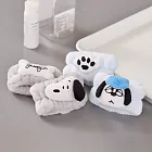 Peanuts史努比絨毛造型洗臉腕帶 -史努比灰色