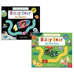 【獨家】Bizzy Bear滑滑軌道機關套書（附音檔）：動物園＋太空任務 Find and Follow At the Zoo +  In Space